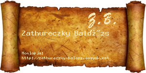 Zathureczky Balázs névjegykártya