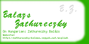 balazs zathureczky business card